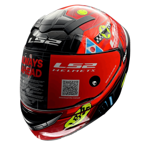 ls2 ff352 rookie helmet Helmets - - Demon - Gloss White Red - Single Visor Full Face (2XL LS2 FF352 ROOKIE MATT TITANIUM